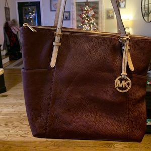 Burgundy Michael Kors large bag